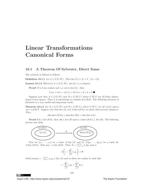 Linear Algebra, Theory And Applications, 2012a