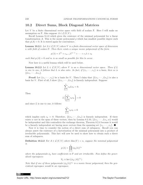 Linear Algebra, Theory And Applications, 2012a