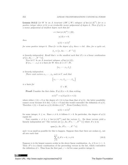 Linear Algebra, Theory And Applications, 2012a