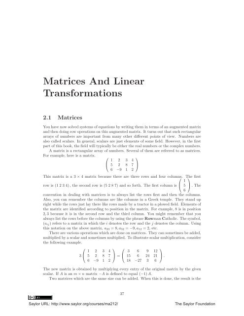 Linear Algebra, Theory And Applications, 2012a