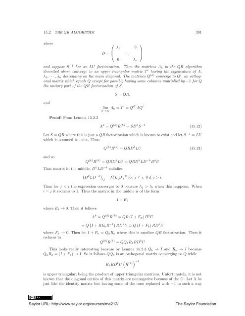 Linear Algebra, Theory And Applications, 2012a