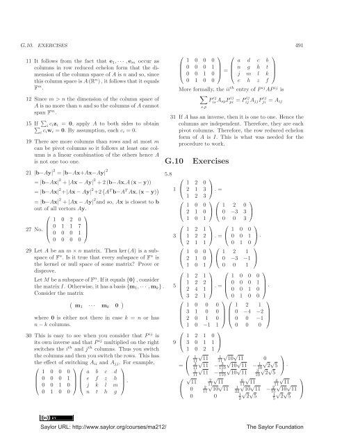 Linear Algebra, Theory And Applications, 2012a