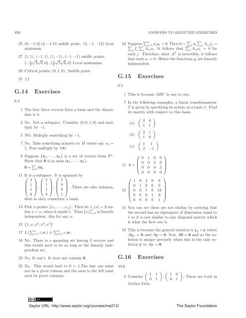 Linear Algebra, Theory And Applications, 2012a