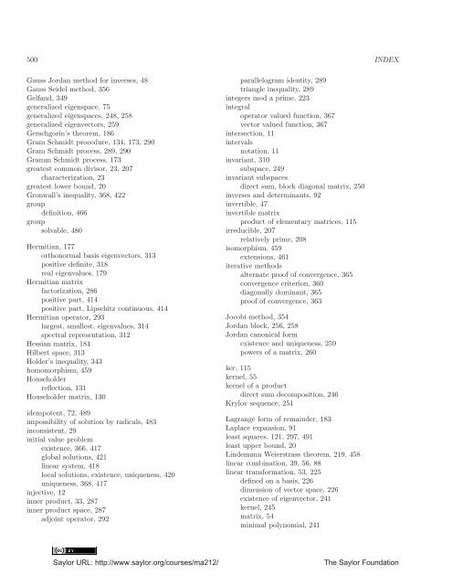 Linear Algebra, Theory And Applications, 2012a