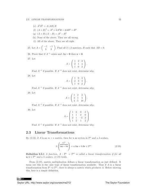 Linear Algebra, Theory And Applications, 2012a