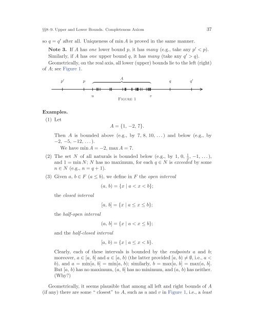 Mathematical Analysis I, 2004a