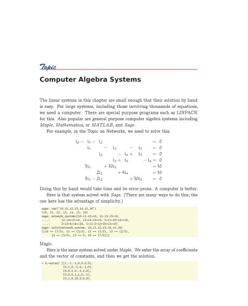 Linear Algebra, 2020a