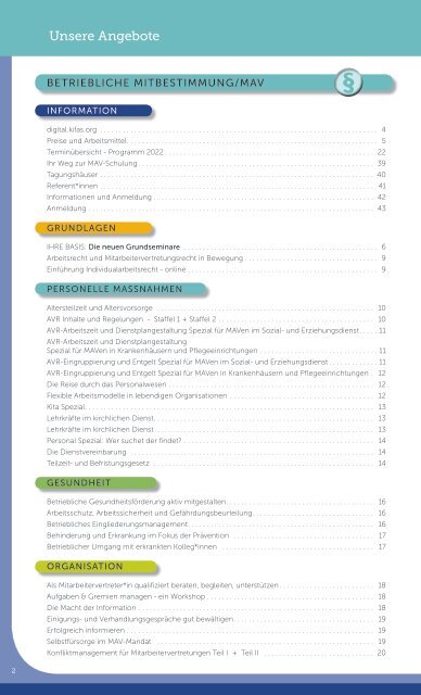 Schulungen & Trainings für Mitarbeitervertretung 2022