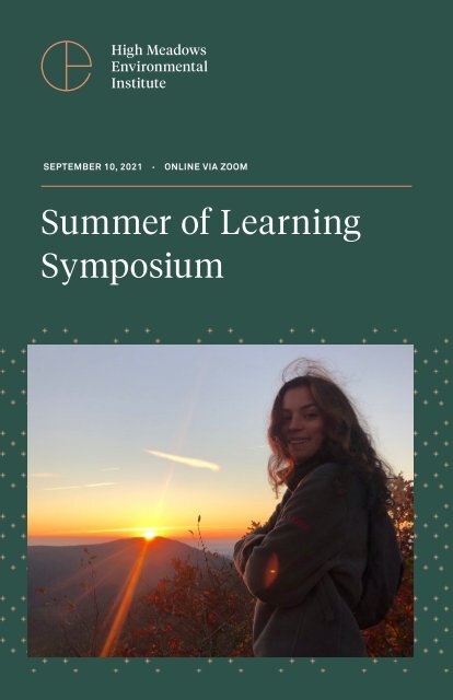 Summer Of Learning Symposium - 2021 Program
