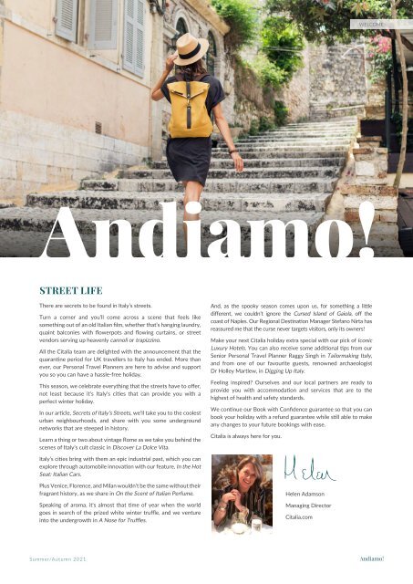 Andiamo! | Citalia Magazine Autumn 2021