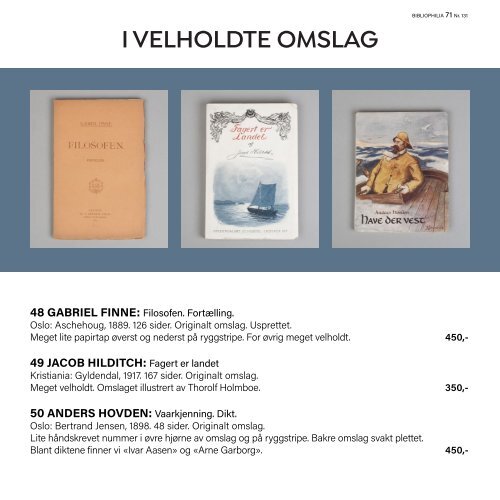 Antikvariat Bryggen - Katalog 131 - Bibliophilia