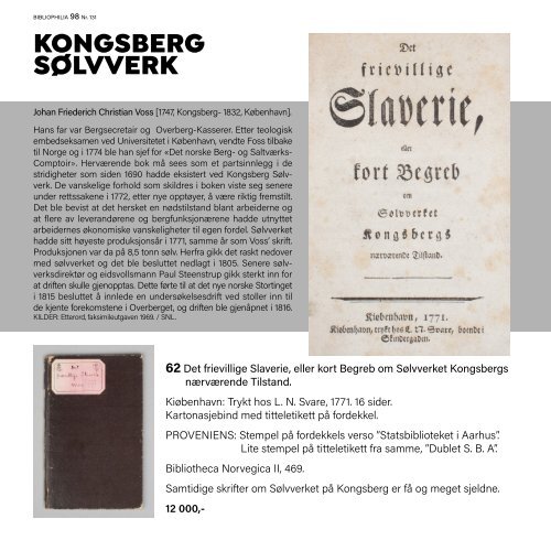 Antikvariat Bryggen - Katalog 131 - Bibliophilia