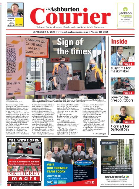 Ashburton Courier: September 09, 2021