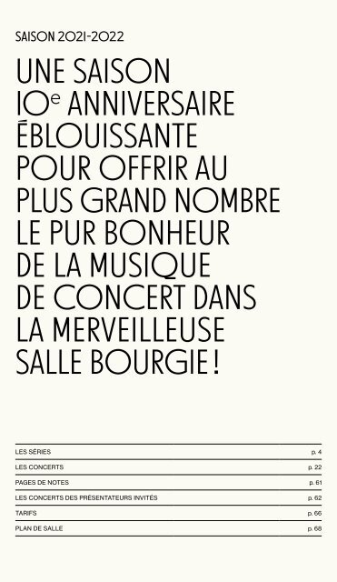 Salle Bourgie - Brochure 2021-2022 - FR