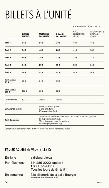 Salle Bourgie - Brochure 2021-2022 - FR