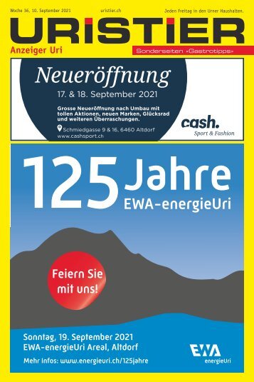 36.2021 Uristier – Der Urner Gratisanzeiger