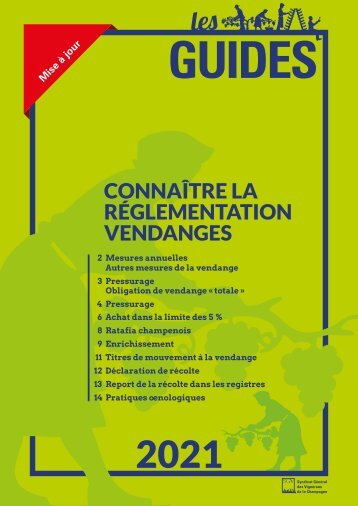 Vendange 2021 réglementation