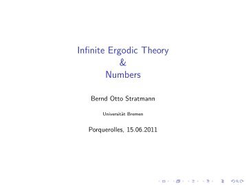 Infinite Ergodic Theory & Numbers