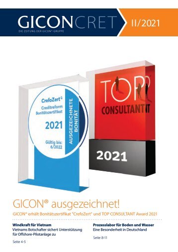 GICONcret II 2021 - Kundenmagazin der GICON®-Gruppe