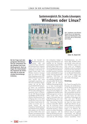 Windows oder Linux? - ETM professional control Gmbh