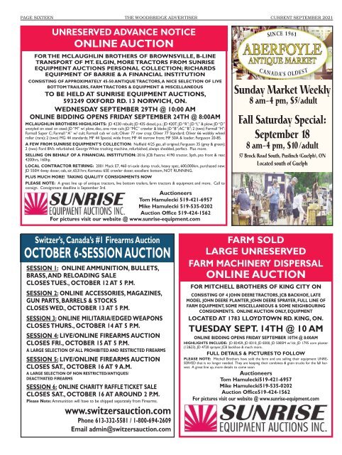 Woodbridge Advertiser/AuctionsOntario.ca - 2021-09-13