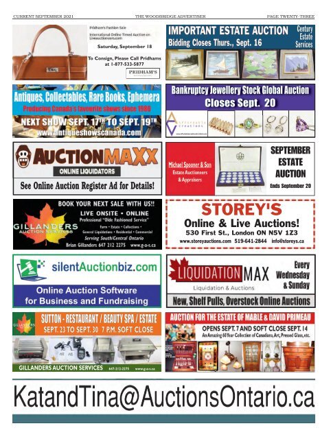 Woodbridge Advertiser/AuctionsOntario.ca - 2021-09-13