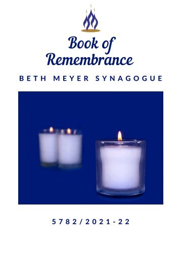 Book of Remembrance 5782/2021-22