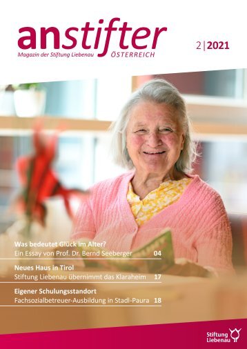 Anstifter 2, 2021 der Stiftung Liebenau Österreich