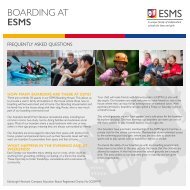 Boarding at ESMS