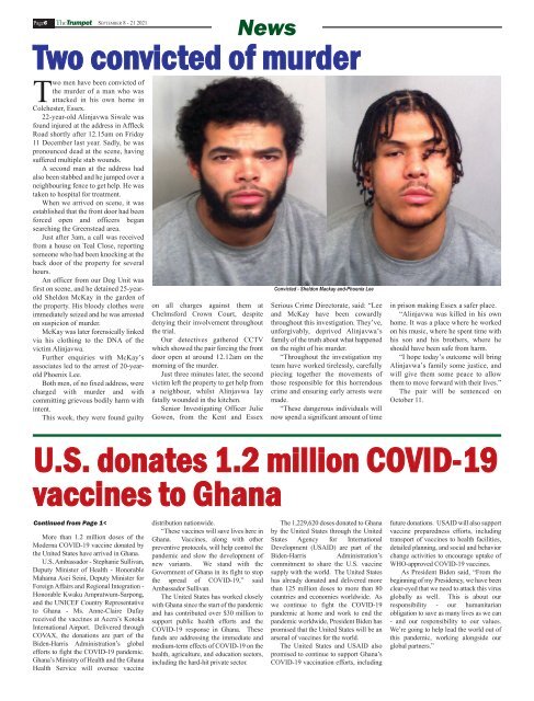 The Trumpet Newspaper Issue 553 (September 8 - 21 2021) - USA Edition