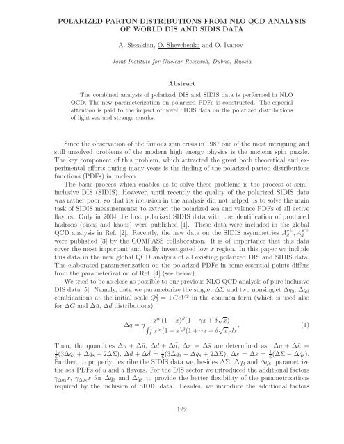 References - Bogoliubov Laboratory of Theoretical Physics - JINR