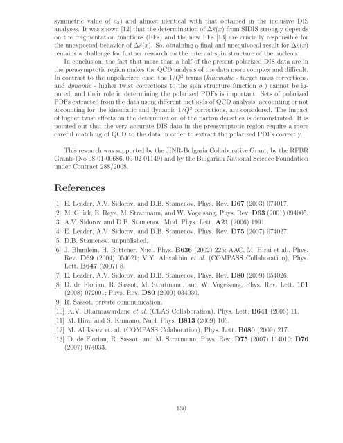 References - Bogoliubov Laboratory of Theoretical Physics - JINR