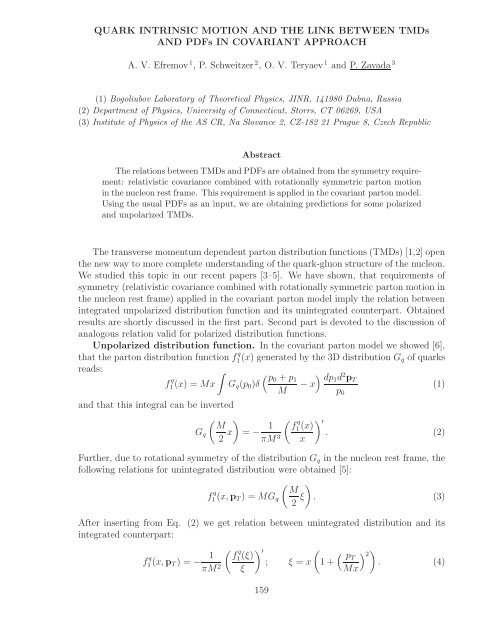 References - Bogoliubov Laboratory of Theoretical Physics - JINR