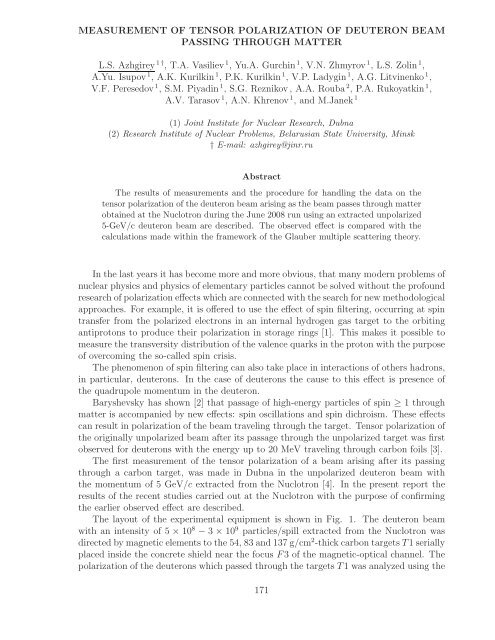 References - Bogoliubov Laboratory of Theoretical Physics - JINR