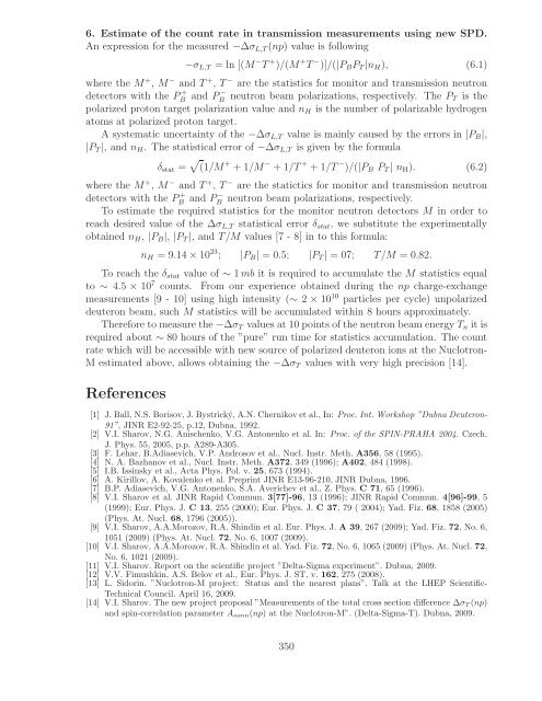 References - Bogoliubov Laboratory of Theoretical Physics - JINR