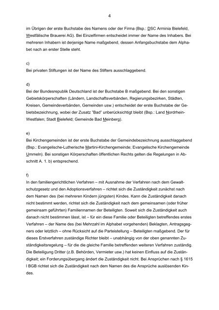 Geschäftsverteilung 2012 - Amtsgericht Bielefeld