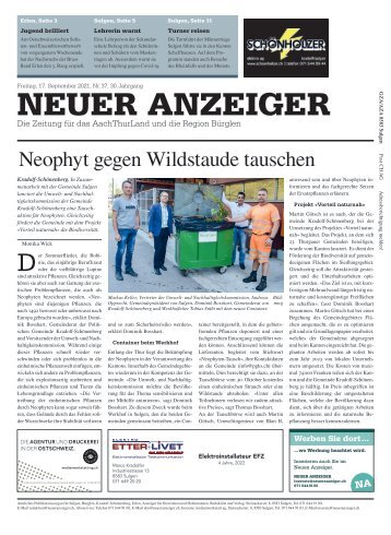 Neuer Anzeiger 17. September 2021
