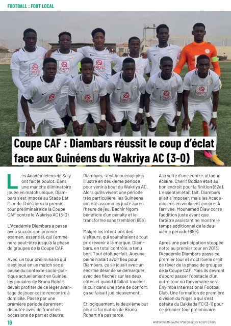 wiwsport Magazine n°09 - 16 septembre 2021