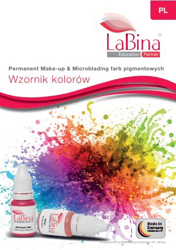 LaBina Pigmentierfarben - Farbkarte mit Zertifikat - Vertriebspartner - Malgorzata Klos-Klepacka