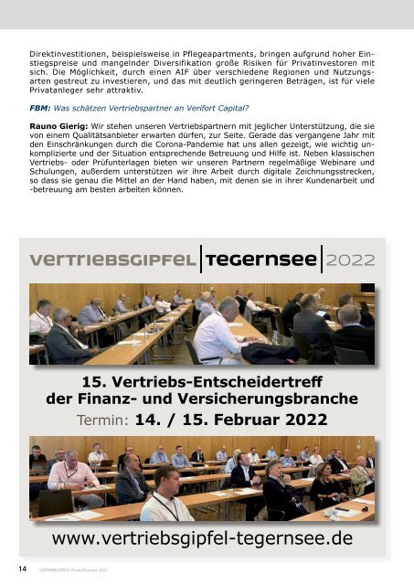 Vertriebsgipfel - FinanzBusiness 2021