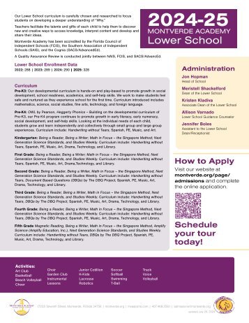 MVA Lower School Profile 2022-23