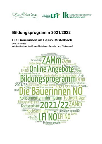 Bildungsprogramm Bezirk Mistelbach_ 2021-22