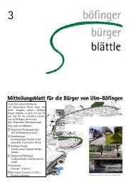 Mitteilungsblatt für die Bürger von Ulm-Böfingen - RPG - Ulm