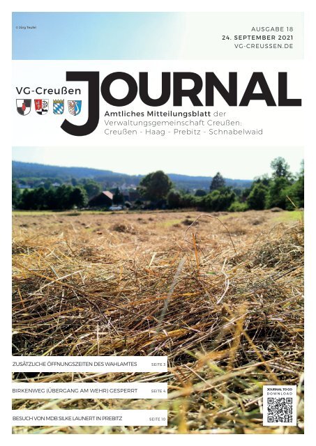 Creußen Jouranl - Ausgabe 24. September 2021