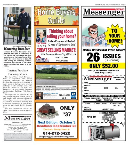 Grove City Messenger - September 19th, 2021