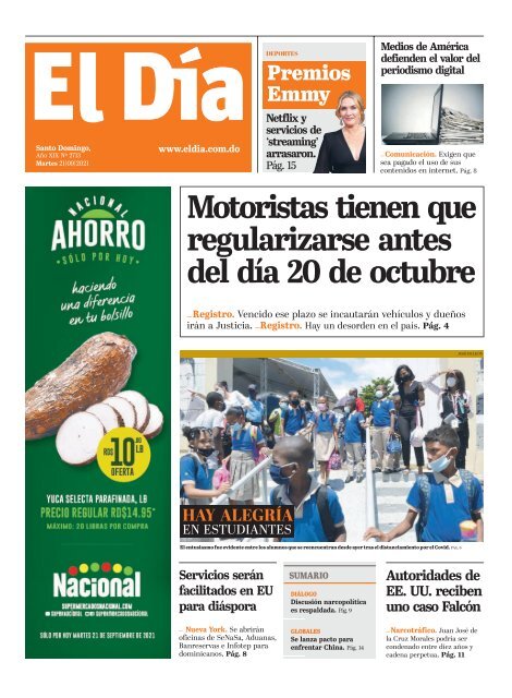 Edición impresa 21-09-2021