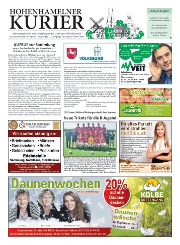 Hohenhamelner Kurier 23.09.21