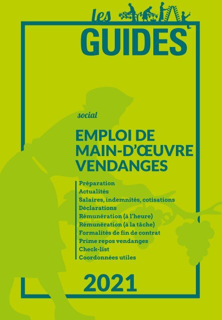 Mise à jour Vendange 2021 emploi de main-d&amp;#039;œuvre
