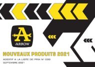 Arrow - Nouveaux Produits - Septembre 2021
