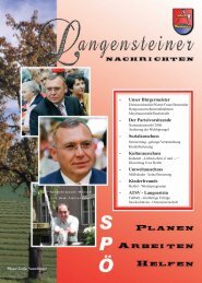 L angensteiner N achrichten 1 - SPÖ Langenstein